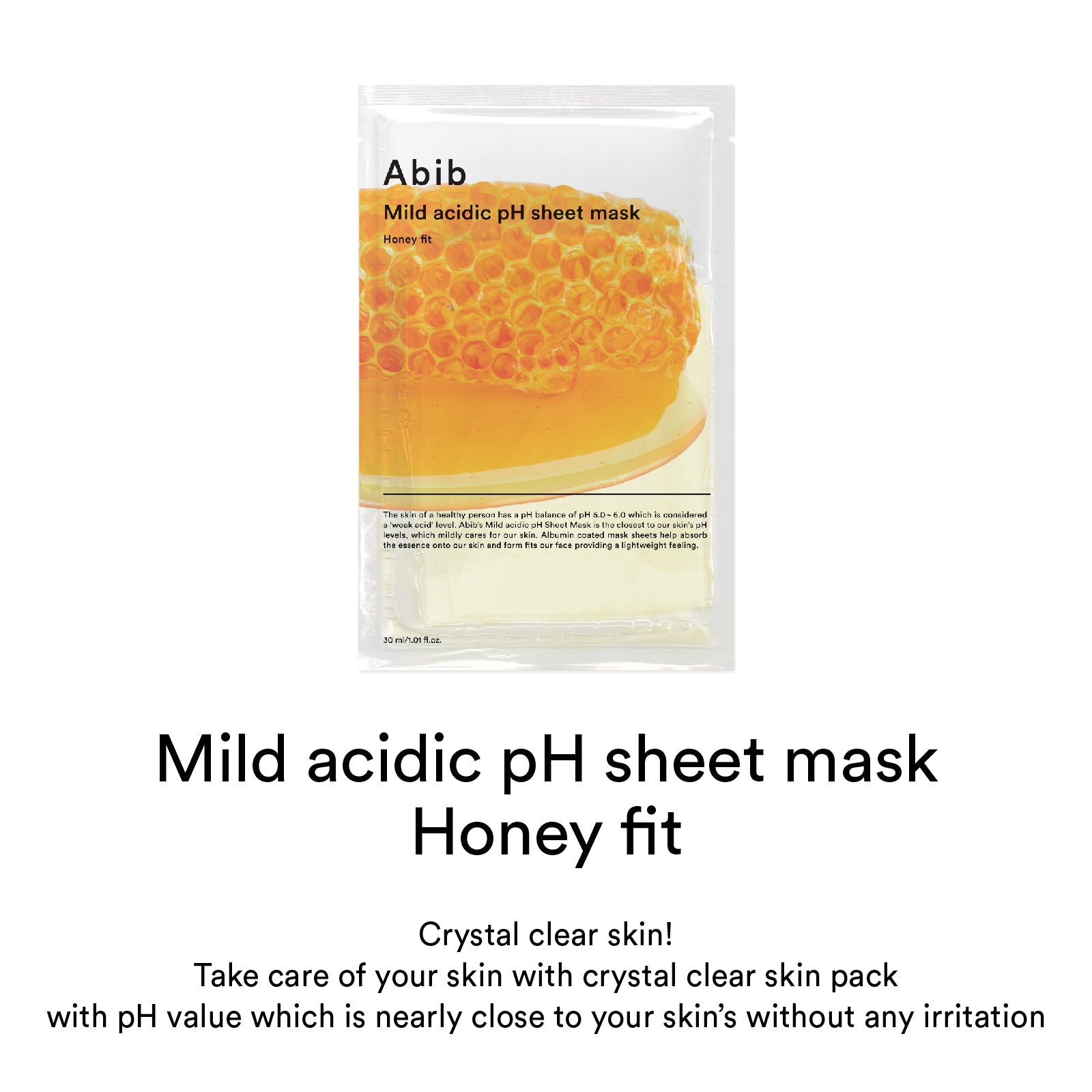 Abib Mild acidic pH sheet mask Honey fit 30ml – Abib | ClozArt