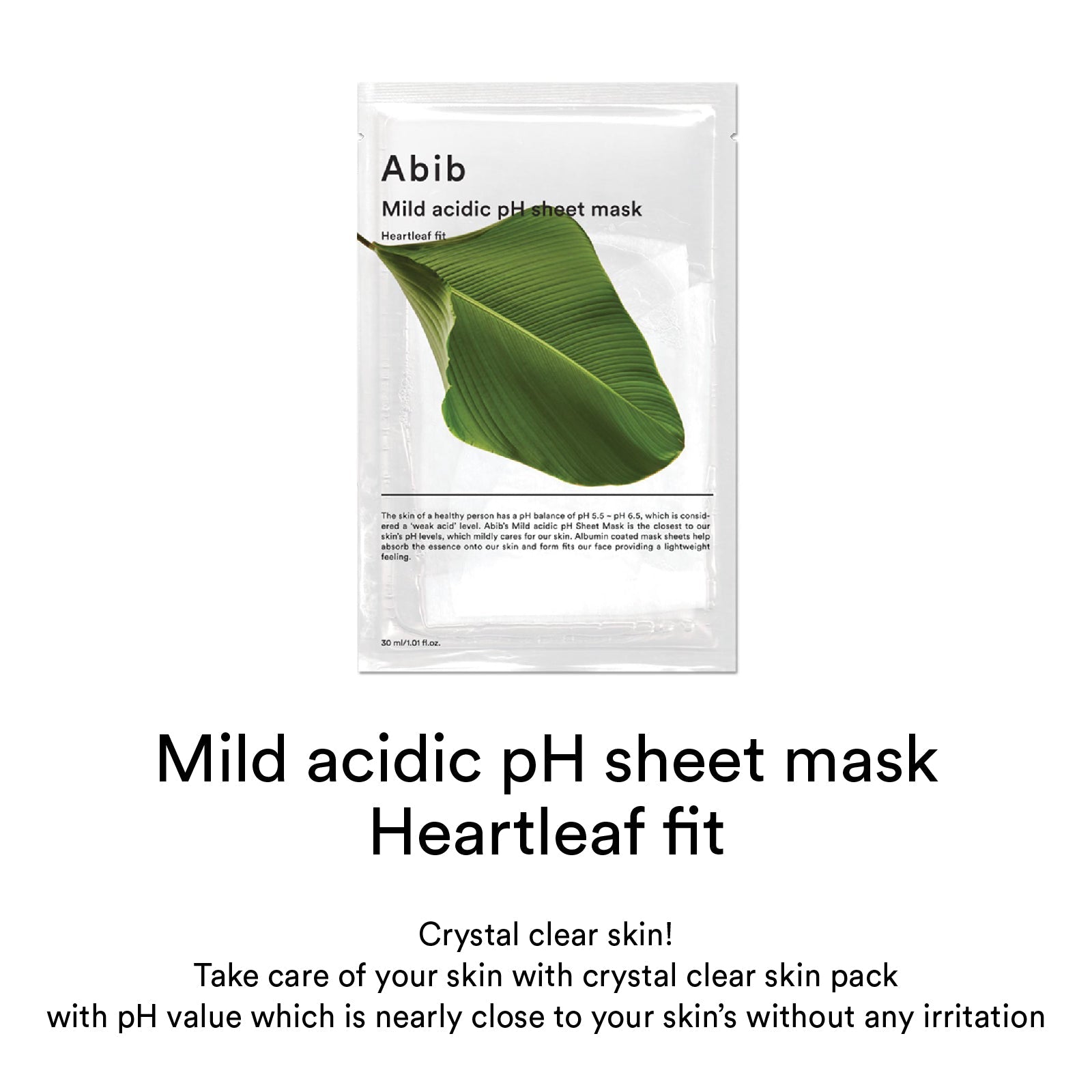 Abib Mild acidic pH sheet mask Heartleaf fit 30ml – Abib | ClozArt