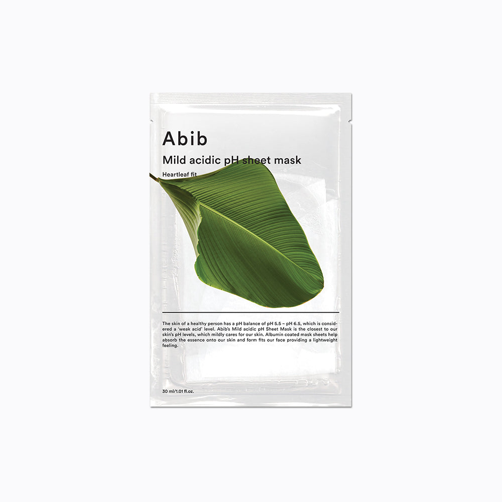 Abib Mild acidic pH sheet mask Heartleaf fit 30ml – Abib | ClozArt