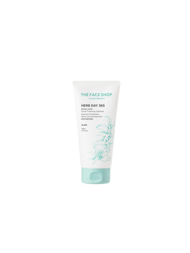 THE FACE SHOP Herb Day 365 Amino Acid Facial Foaming Cleanser 170ml #Aloe – THE FACE SHOP | ClozArt