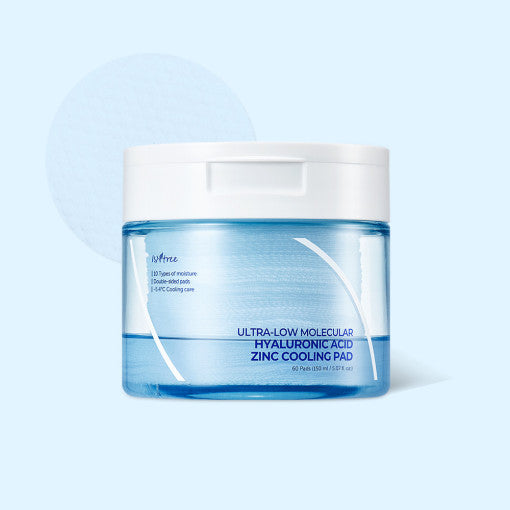 Isntree Ultra-Low Molecular Hyaluronic Acid Zinc Cooling Pad 150ml(60P) – Isntree | ClozArt