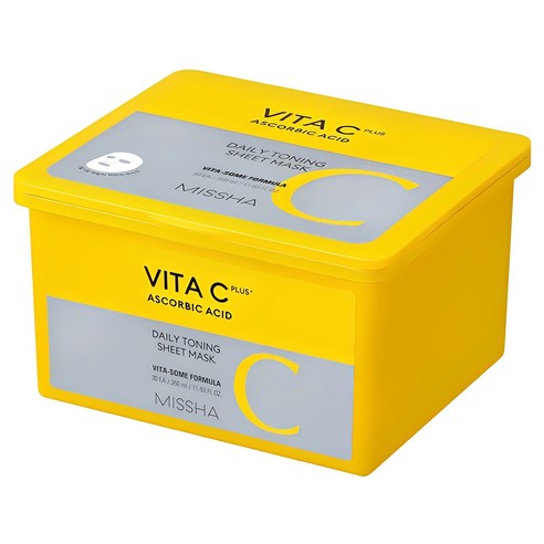 MISSHA Vita C Plus Daily Toning Sheet Mask 350ml/30sheets – MISSHA | ClozArt