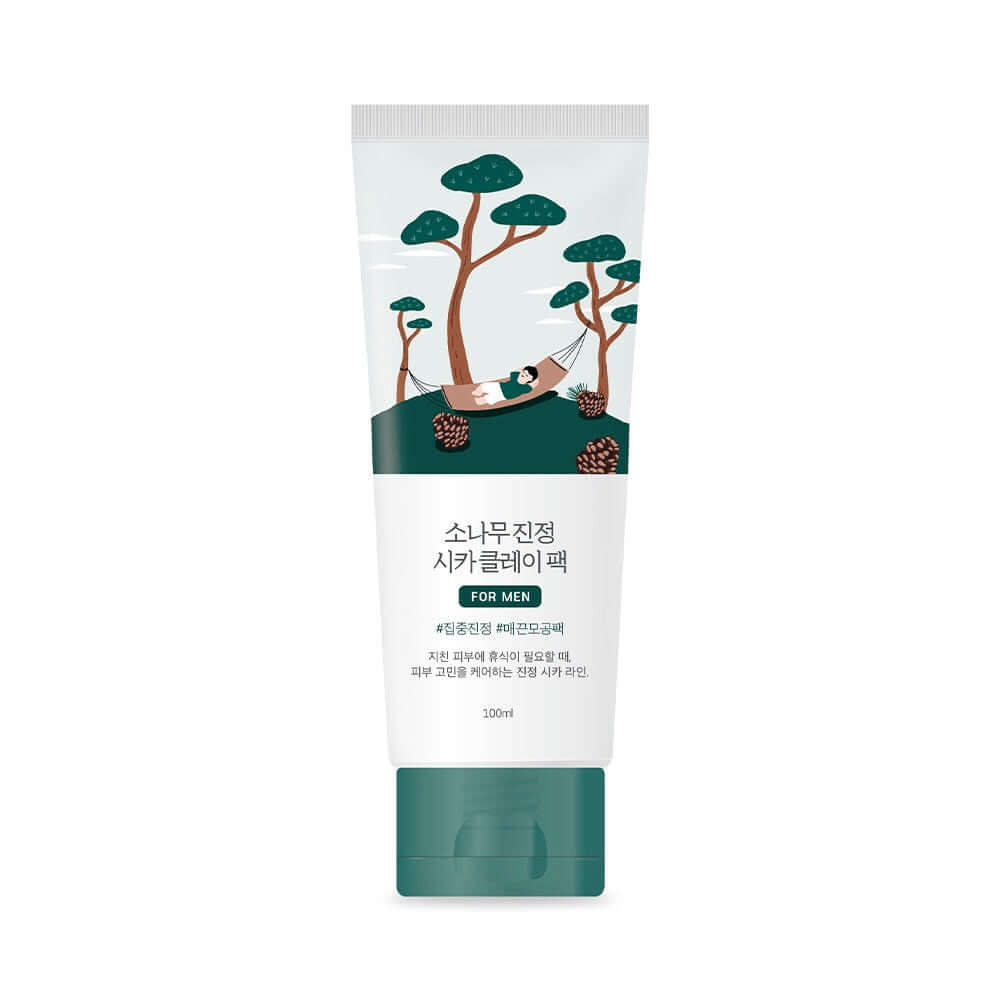 Round Lab For Men Pine Calming Cica Clay Pack 100ml – Round Lab | ClozArt