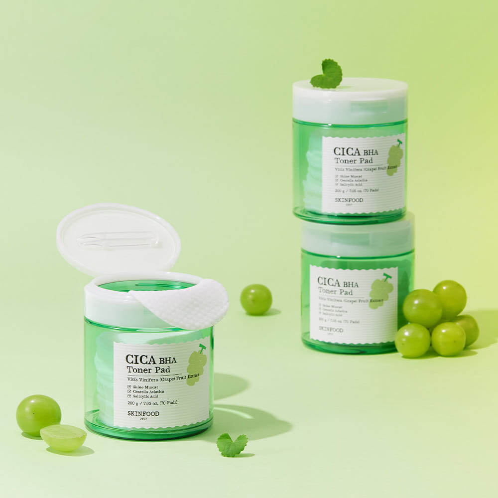 SKINFOOD Shine Muscat Cica BHA Toner Pad 200g/70ea – SKINFOOD | ClozArt