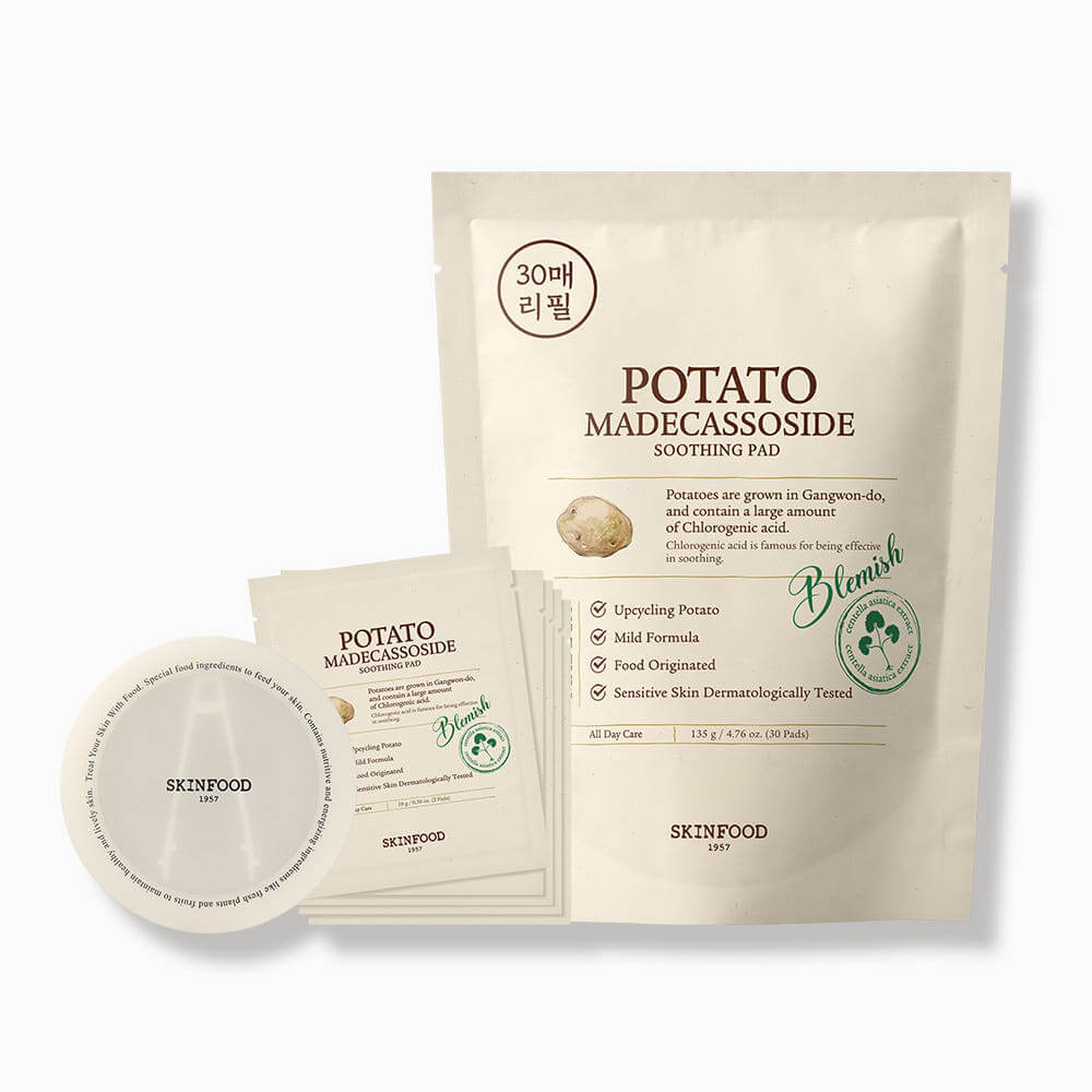 SKINFOOD Potato Madecassoside Soothing Pad 135g/30ea (Refill) – SKINFOOD | ClozArt